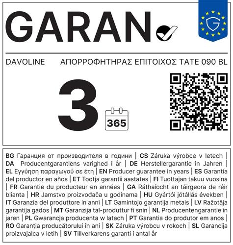 Davoline Tate 090 BL Απορροφητήρας Καμινάδα 90cm Μαύρος