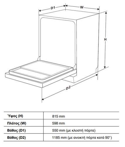 Morris AFI-60162 Πλήρως Εντοιχιζόμενο Πλυντήριο Πιάτων για 16 Σερβίτσια Π60cm