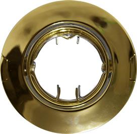 Aca Στρογγυλό Μεταλλικό Πλαίσιο για Σποτ με Ντουί G4/GU10 MR11 Κινούμενο σε Χρυσό χρώμα 6.4x6.4cm AC.04532G