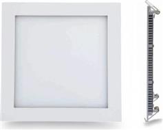 Aca Τετράγωνο Χωνευτό LED Panel Ισχύος 14W με Θερμό Λευκό Φως 17x17cm THERON1430S