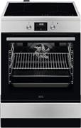 AEG CIB6443BBM SurroundCook Κουζίνα 73lt με Επαγωγικές Εστίες Π60cm Inox & Δώρο A9HOPS Ανοξείδωτα Επαγωγικά Σκεύη Σετ 3τμχ