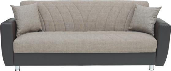 ArteLibre Juan Τριθέσιος Καναπές Κρεβάτι με Αποθηκευτικό Χώρο Καφέ-Γκρι 214x82cm