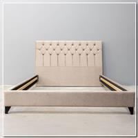 ComoCare Napoli Κρεβάτι Υπέρδιπλο Επενδυμένο με Ύφασμα Εκρού για Στρώμα 160x200cm 2ENAPOLIP-EK160200