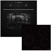 Davoline Classic BI O 1070 BL + BVC SL 6005  Φούρνος άνω Πάγκου 70lt με Κεραμικές Εστίες Π60cm Μαύρος