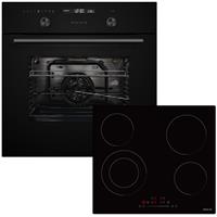 Davoline Classic BI O 1070 BL + BVC SL 6005  Φούρνος άνω Πάγκου 70lt με Κεραμικές Εστίες Π60cm Μαύρος