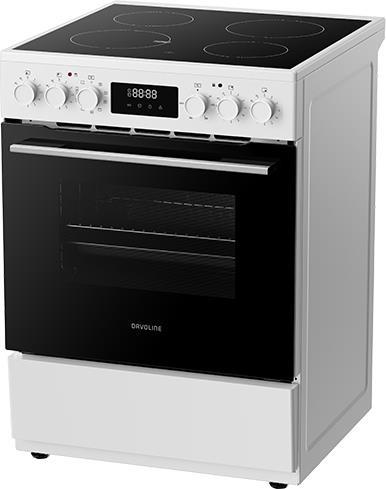 Davoline CMFW 1100 WH Κουζίνα 70lt με Κεραμικές Εστίες Π60cm Λευκή