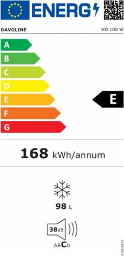 Davoline HD 100 W Καταψύκτης Μπαούλο 98lt