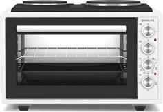 Davoline Urban Chef 3702 Ηλεκτρικό Φουρνάκι 37lt με 2 Εστίες Λευκό