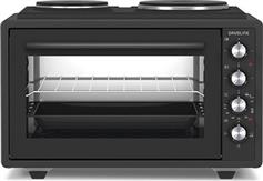 Davoline Urban Chef 3702 Ηλεκτρικό Φουρνάκι 37lt με 2 Εστίες Μαύρο