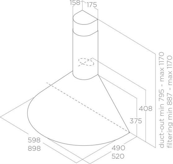Elica Tonda IX/F/60 Απορροφητήρας Καμινάδα 60cm Inox