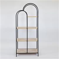Eurolamp 750-31518 Ραφιέρα Δαπέδου Μαύρη 61x33.5x145cm