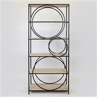 Eurolamp 750-31519 Ραφιέρα Δαπέδου Μαύρη 80x33x180cm