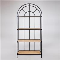 Eurolamp 750-31528 Ραφιέρα Δαπέδου Μαύρη 70x28x161cm