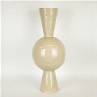 Eurolamp 752-22052 Διακοσμητικό Βάζο Μεταλλικό Μπεζ 30x30x75cm