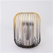 Eurolamp 752-24053 Κηροπήγιο Μεταλλικό σε Χρυσό Χρώμα 20x20x26cm