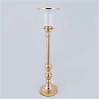 Eurolamp 752-24087 Κηροπήγιο Μεταλλικό σε Χρυσό Χρώμα 15x15x64cm