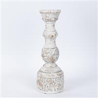 Eurolamp 752-25051 Κηροπήγιο από Τσιμέντο σε Λευκό Χρώμα 14x14x39.5cm
