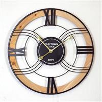 Eurolamp 753-10023 Ρολόι Τοίχου Ξύλινο Μπεζ 60cm