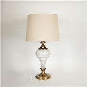 Eurolamp 757-10047 Μεταλλικό Πορτατίφ για Ντουί E27 με Εκρού Καπέλο και Χρυσή Βάση