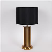Eurolamp 757-10130 Μεταλλικό Πορτατίφ για Ντουί E27 με Μαύρο Καπέλο και Χρυσή Βάση