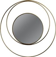 Eurolamp 811-40004 Καθρέπτης Τοίχου με Χρυσό Μεταλλικό Πλαίσιο Διαμέτρου 80cm