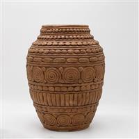 Eurolamp 819-00474 Διακοσμητικό Βάζο Τσιμεντένιο Καφέ Φ26.5x34cm