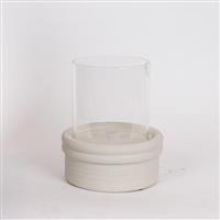 Eurolamp 819-00518 Κηροπήγιο Κεραμικό σε Μπεζ Χρώμα 20x20x23.5cm