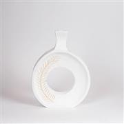 Eurolamp 819-00683 Διακοσμητικό Βάζο Ξύλινο Λευκό 25x6xΥ32cm