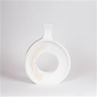 Eurolamp 819-00683 Διακοσμητικό Βάζο Ξύλινο Λευκό 25x6xΥ32cm