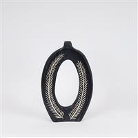 Eurolamp 819-00684 Διακοσμητικό Βάζο Ξύλινο Μαύρο 26x7xΥ40cm