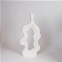 Eurolamp 819-00692 Διακοσμητικό Βάζο Ξύλινο Λευκό 21x6xΥ45cm