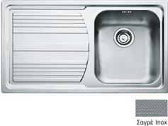 Franke Logica Line LLL 611-86 ΡΑ Αριστερός Ένθετος Νεροχύτης Σαγρέ Μ86xΠ50cm Inox