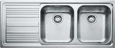 Franke Logica Line LLX 621-116 ΡΑ Αριστερός Ένθετος Νεροχύτης Brushed Μ116xΠ50cm Inox