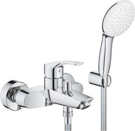 Grohe Eurosmart Αναμεικτική Μπαταρία Μπανιέρας Πλήρες Σετ Ασημί
