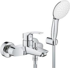 Grohe Eurosmart Αναμεικτική Μπαταρία Μπανιέρας Πλήρες Σετ Ασημί