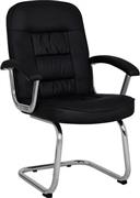 HomeMarkt Ambrey Πολυθρόνα Επισκέπτη με Μπράτσα Μαύρη Σετ 2τμχ 61.5x62x98cm HM1114