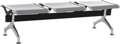 HomeMarkt Aviator Κάθισμα Αναμονής 3 Θέσεων σε Γκρι Χρώμα 148x50x40cm HM18404