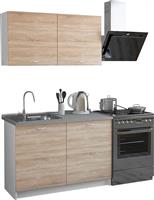 HomeMarkt Blaine Σετ Ντουλάπια Κουζίνας Κρεμαστά & Δαπέδου 120x46cm Sonoma-Λευκό HM2439