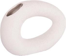 HomeMarkt Glaze Επιτραπέζιο Διακοσμητικό από Κεραμικό Υλικό Υπόλευκο 23x8x15.5cm HM4645.01