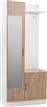 HomeMarkt Janice Έπιπλο Εισόδου με Καθρέπτη & Κρεμάστρα Sonoma-Λευκό 70x35x181cm HM2264