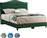 HomeMarkt Malena Κρεβάτι Διπλό Επενδυμένο με Ύφασμα Κυπαρισσί 150x200cm HM638.13
