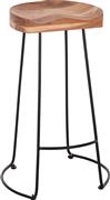 HomeMarkt Rundra Σκαμπό Μπαρ Ξύλινο Καφέ 50x43x78cm HM8363.11