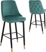 HomeMarkt Serenity Μεταλλικό Βελουτέ Κυπαρισσί Σετ 2τμχ 51x57x110cm HM8519.03