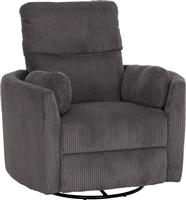 HomeMarkt Velmora Πολυθρόνα Relax με Υποπόδιο Γκρι 100x90x100cm HM3300.01