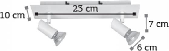 InLight Διπλό Σποτ με Ντουί GU10 σε Λευκό Χρώμα 9078-2Φ-Λευκό
