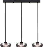 InLight Κρεμαστό Φωτιστικό Μαύρο LED 4075-3R-Black/Smoky