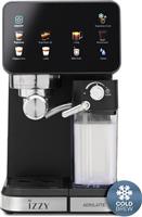 Izzy IZ-6020 Aerolatte Ημιαυτόματη Μηχανή Espresso 1450W Πίεσης 20bar Μαύρη