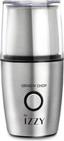 Izzy IZ-6205 Grind n' Chop Ηλεκτρικός Μύλος Καφέ 200W με Χωρητικότητα 100gr Ασημί