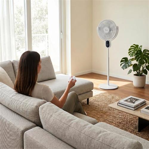 Izzy IZ-9086 Ανεμιστήρας Ορθοστάτης 25W Διαμέτρου 40cm με Τηλεχειριστήριο