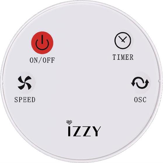 Izzy IZ-9086 Ανεμιστήρας Ορθοστάτης 25W Διαμέτρου 40cm με Τηλεχειριστήριο